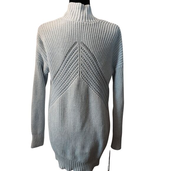 Rue 21 Open Cardigan Lacy Knit Dusky Blue 100% Cotton size M - Picture 2 of 4